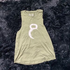 Zyia large olive green kettle moon tank